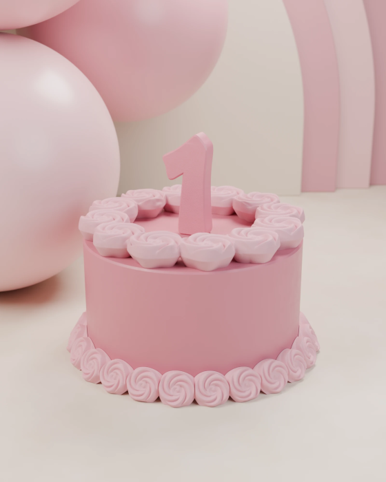 Rosettes Cake Icing | Modular Cake Props | Trident Labs