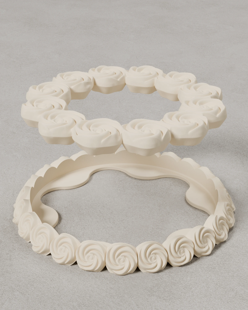 Rosettes Cake Icing | Modular Cake Props | Trident Labs