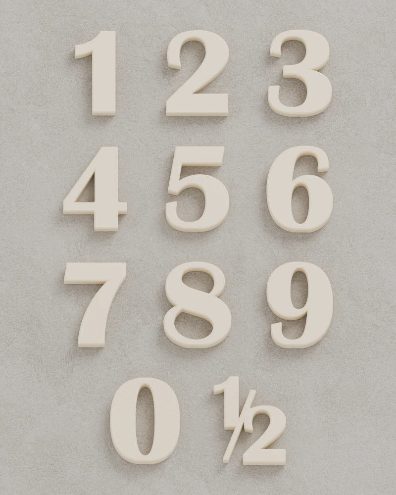 Bold Elegance Cake Toppers | Magnetic Number Toppers | Trident Labs