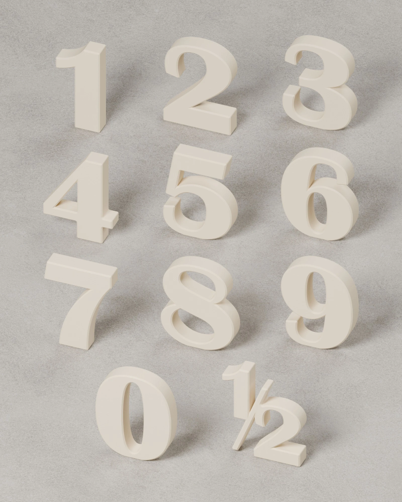 Bold Elegance Cake Toppers | Magnetic Number Toppers | Trident Labs