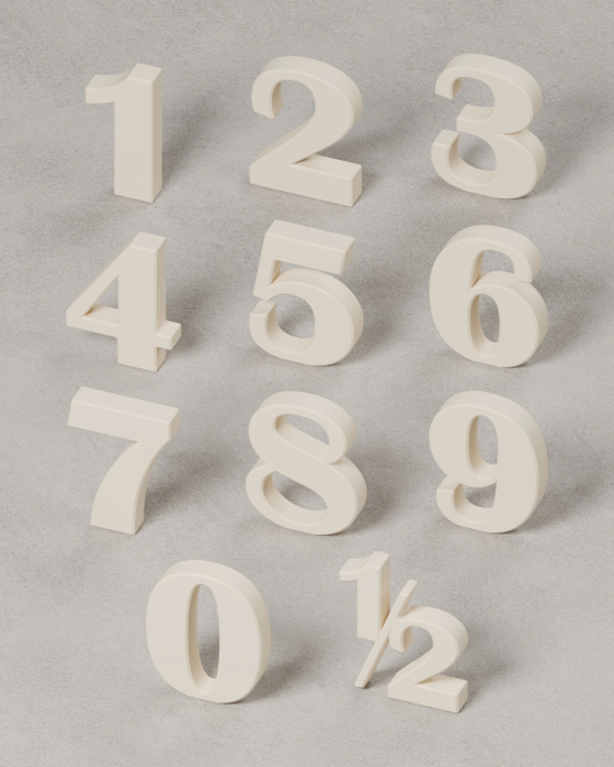 Bold Elegance Cake Toppers | Magnetic Number Toppers | Trident Labs