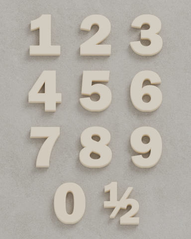 Modern Bold Cake Toppers | Magnetic Number Toppers | Trident Labs