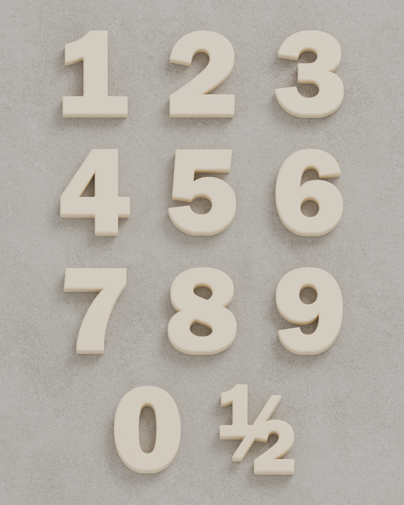 Modern Bold Cake Toppers | Magnetic Number Toppers | Trident Labs