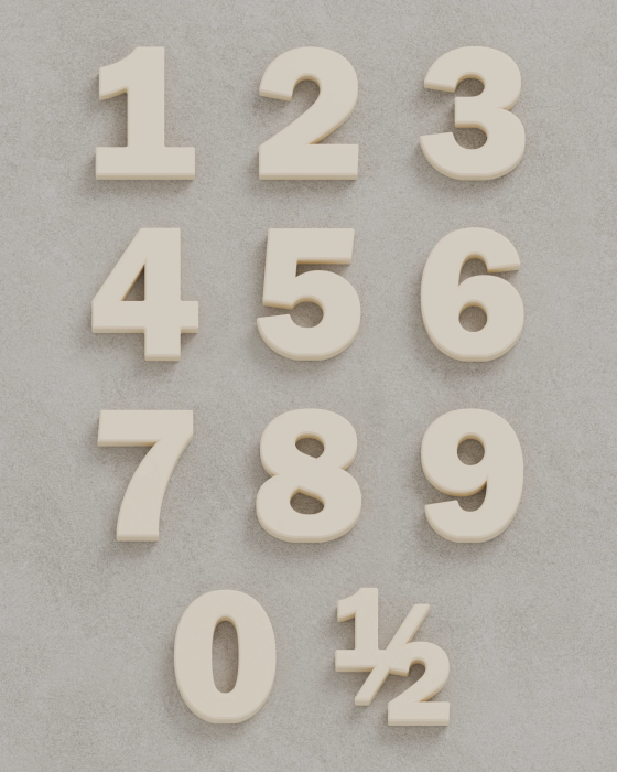 Modern Bold Cake Toppers | Magnetic Number Toppers | Trident Labs