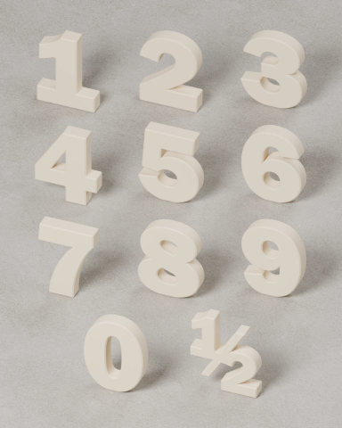 Modern Bold Cake Toppers | Magnetic Number Toppers | Trident Labs 2
