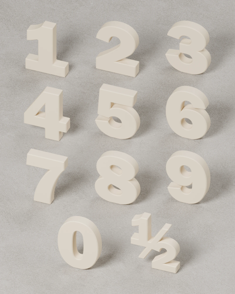 Modern Bold Cake Toppers | Magnetic Number Toppers | Trident Labs