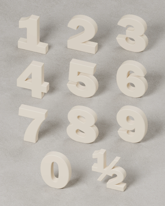 Modern Bold Cake Toppers | Magnetic Number Toppers | Trident Labs