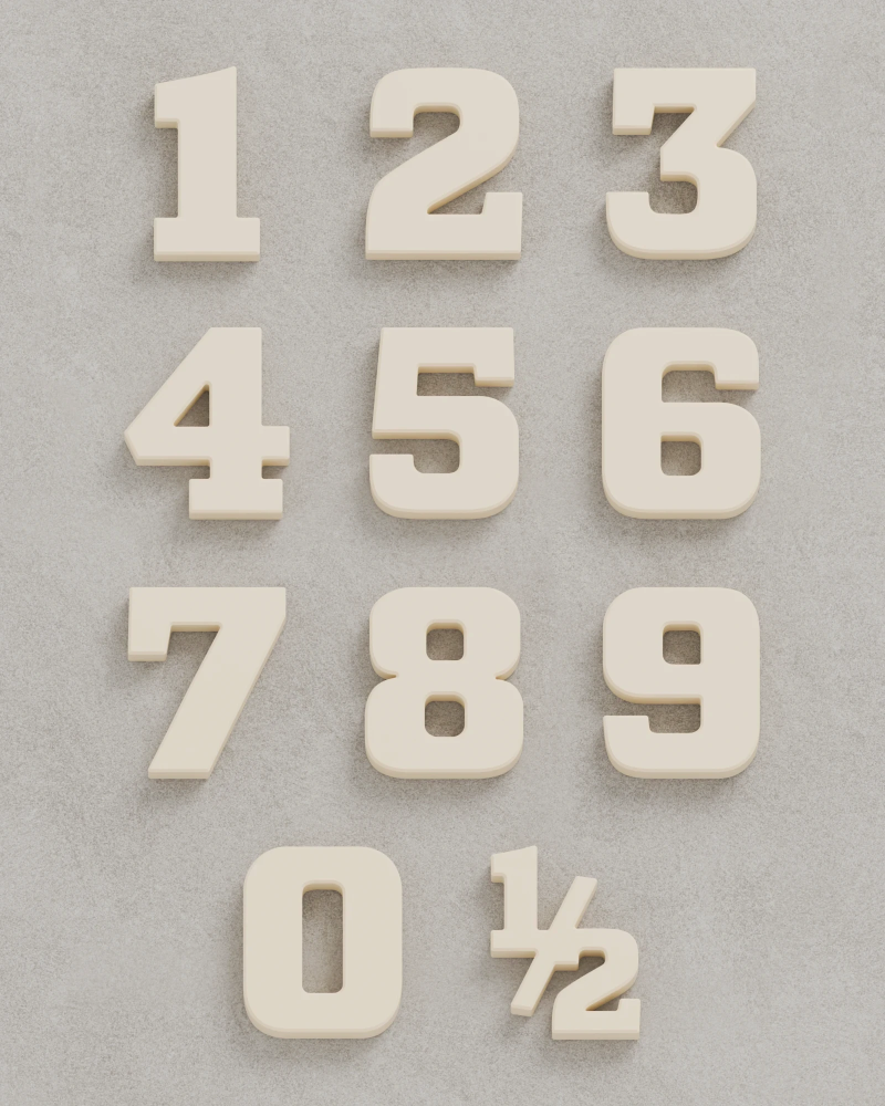 Classic Block Cake Toppers | Magnetic Number Toppers | Trident Labs