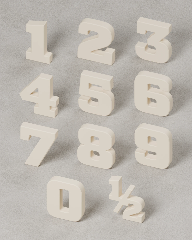 Classic Block Cake Toppers | Magnetic Number Toppers | Trident Labs