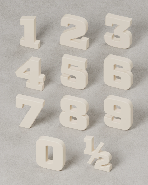 Classic Block Cake Toppers | Magnetic Number Toppers | Trident Labs
