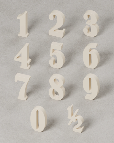Retro Charm Cake Toppers | Magnetic Number Toppers | Trident Labs 2
