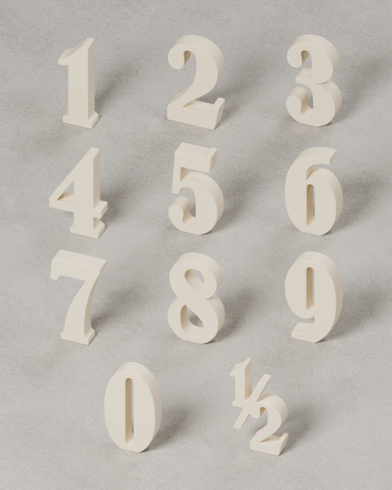 Retro Charm Cake Toppers | Magnetic Number Toppers | Trident Labs