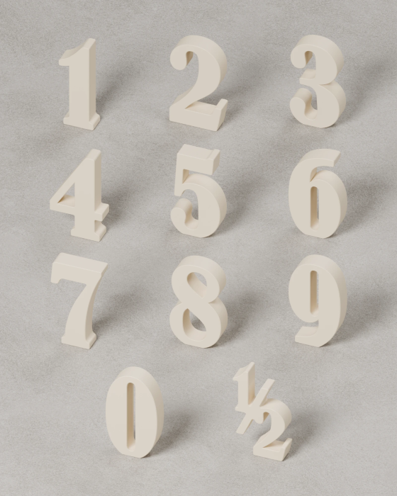 Retro Charm Cake Toppers | Magnetic Number Toppers | Trident Labs