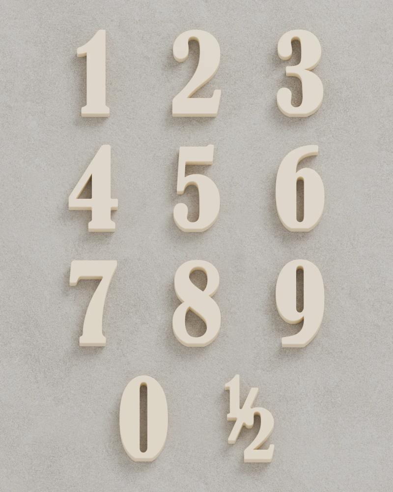 Retro Charm Cake Toppers | Magnetic Number Toppers | Trident Labs