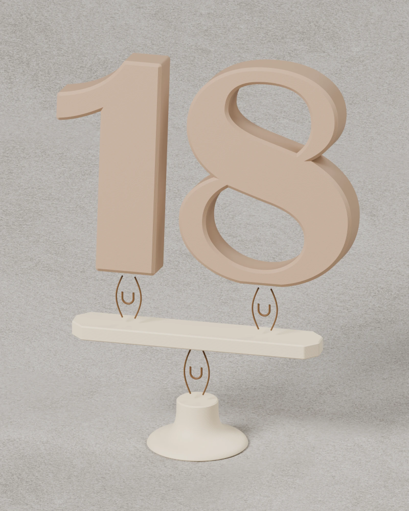 Cake Topper Double Mount | Magnetic Cake Topper Accessory | Trident Labs