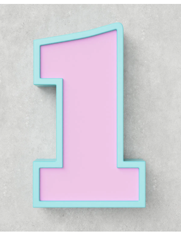 Classic Block ‣ Number 1 (50cm ‣ Two-Tone)