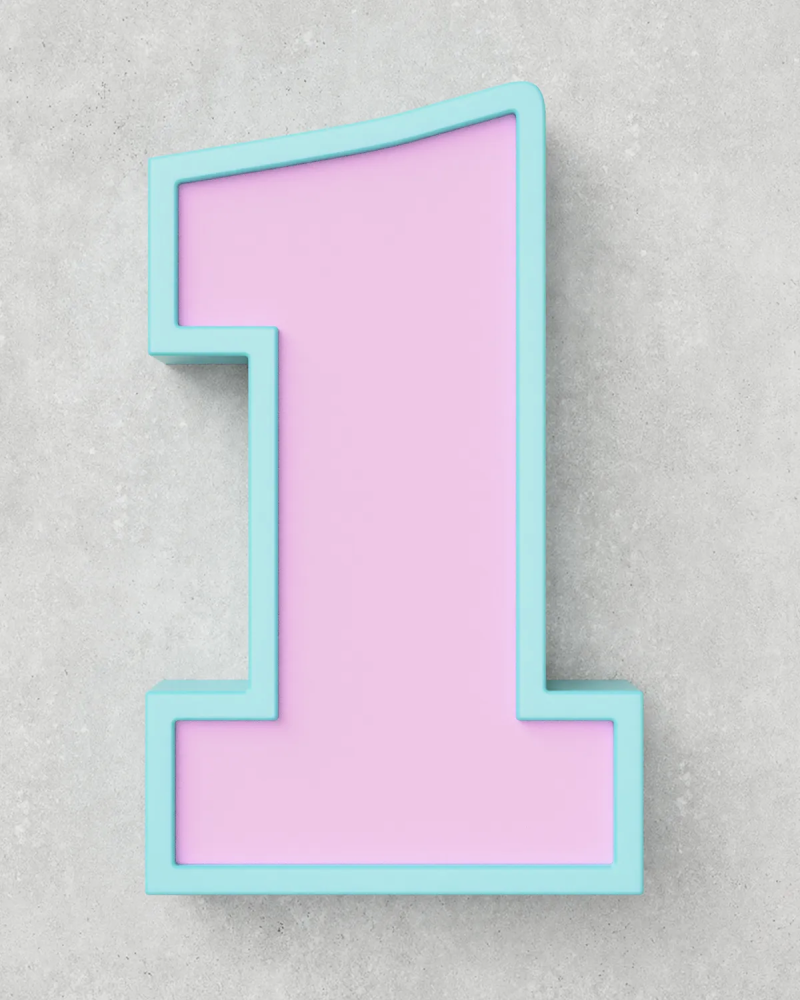 Classic Block ‣ Number 1 (50cm ‣ Two-Tone)