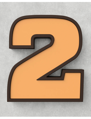 Classic Block ‣ Number 2 (50cm ‣ Two-Tone)