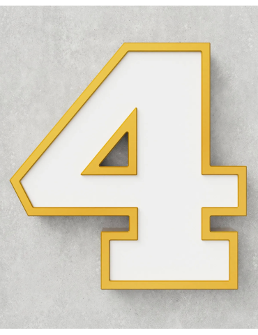 Classic Block ‣ Number 4 (50cm ‣ Two-Tone)