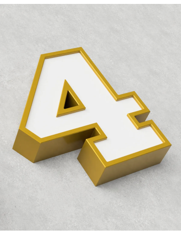 Classic Block ‣ Number 4 (50cm ‣ Two-Tone) 2