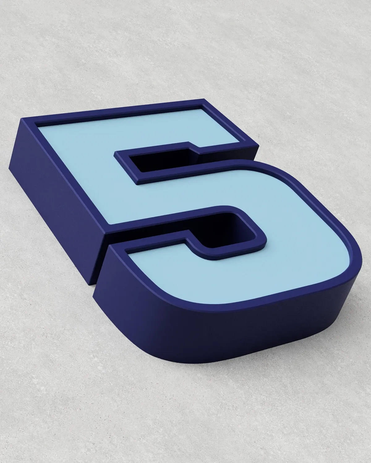 Classic Block ‣ Number 5 (50cm ‣ Two-Tone)