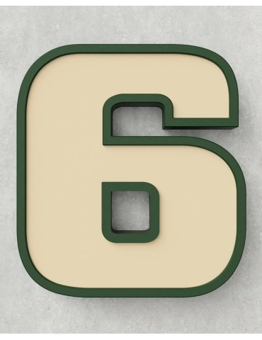 Classic Block ‣ Number 6 (50cm ‣ Two-Tone)