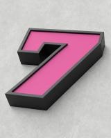 Classic Block ‣ Number 7 (50cm ‣ Two-Tone)