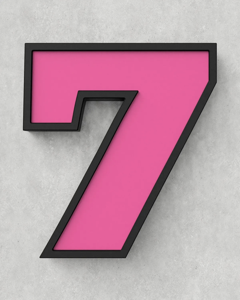 Classic Block ‣ Number 7 (50cm ‣ Two-Tone)