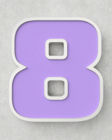 Classic Block ‣ Number 8 (50cm ‣ Two-Tone)