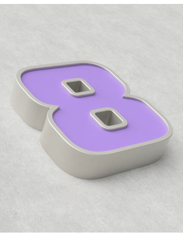 Classic Block ‣ Number 8 (50cm ‣ Two-Tone) 2