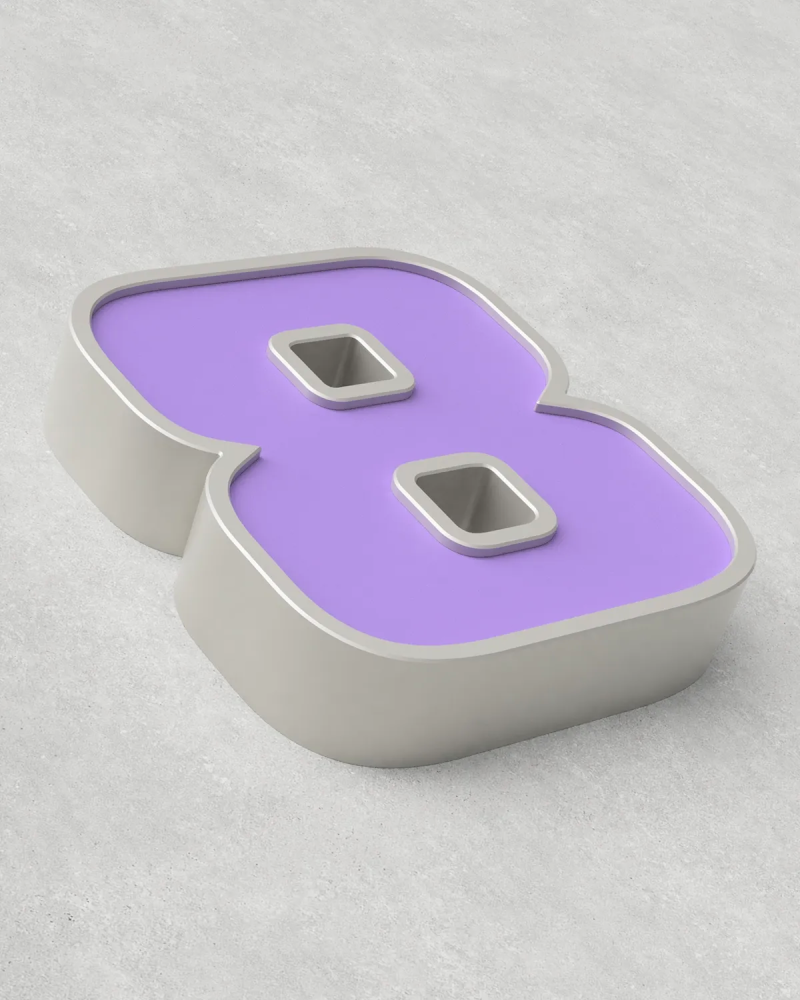 Classic Block ‣ Number 8 (50cm ‣ Two-Tone)