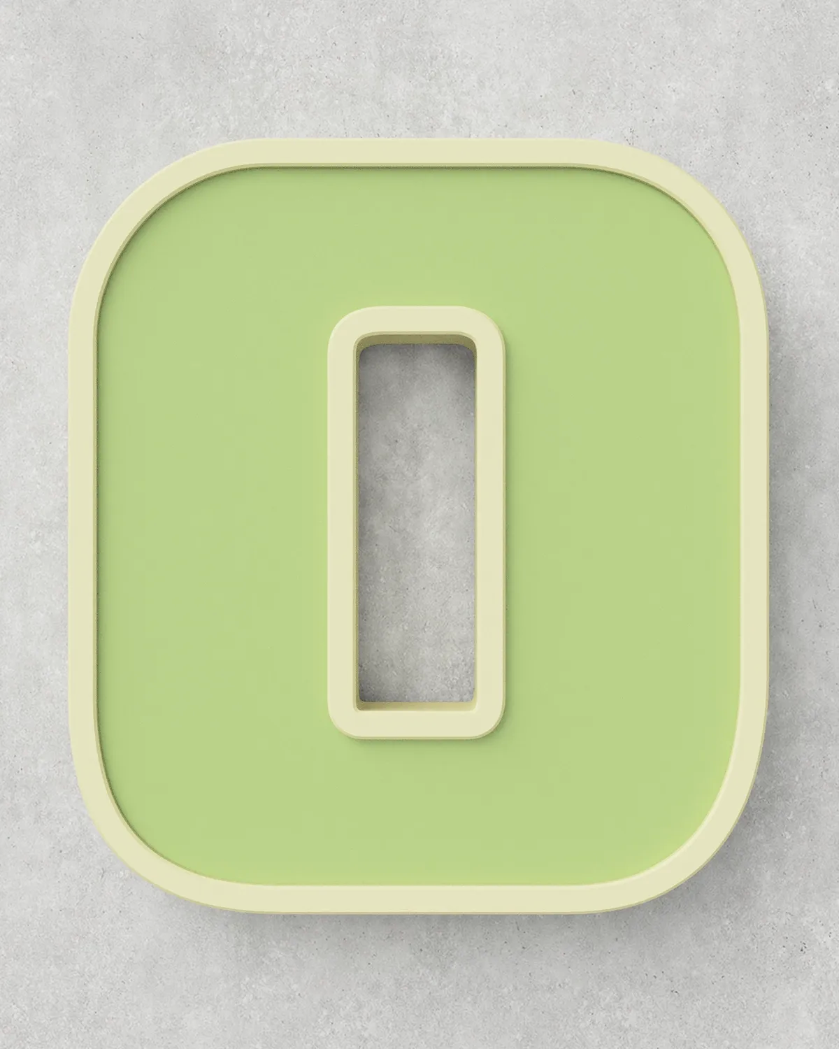 Classic Block ‣ Number 0 (50cm ‣ Two-Tone)