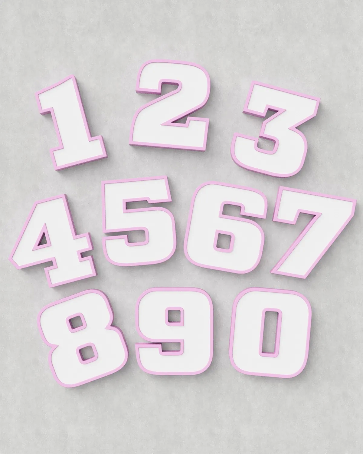 Classic Block ‣ Full Set 0-9 (50cm ‣ Two-Tone)