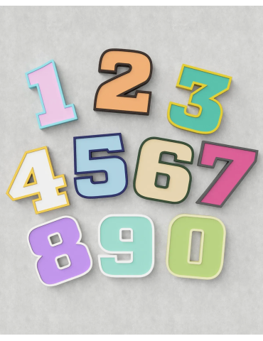 Classic Block ‣ Full Set 0-9 (50cm ‣ Two-Tone) 2