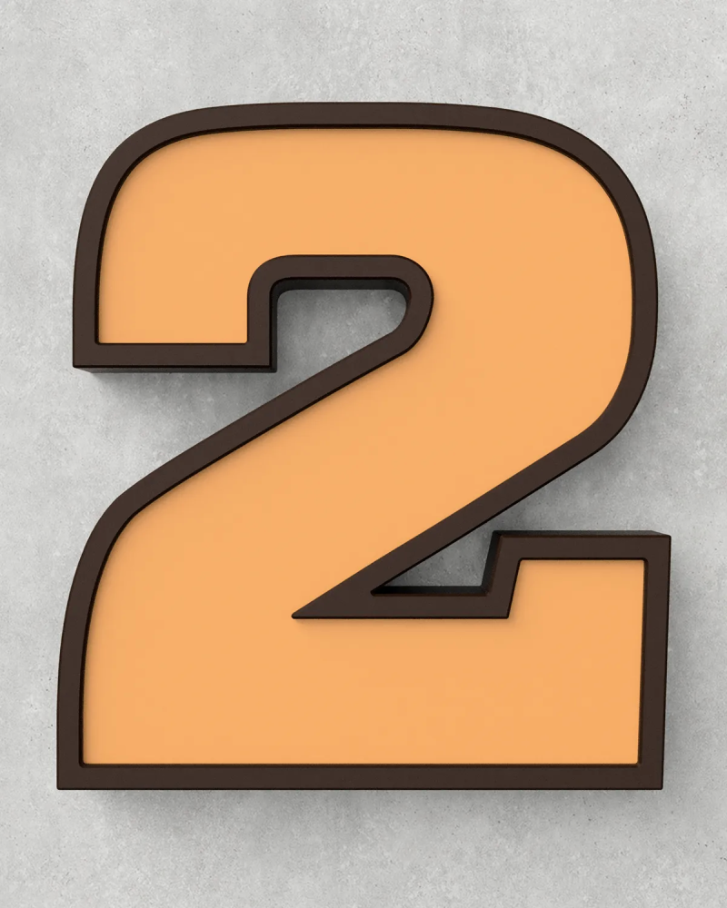 Classic Block ‣ Full Set 0-9 (50cm ‣ Two-Tone)