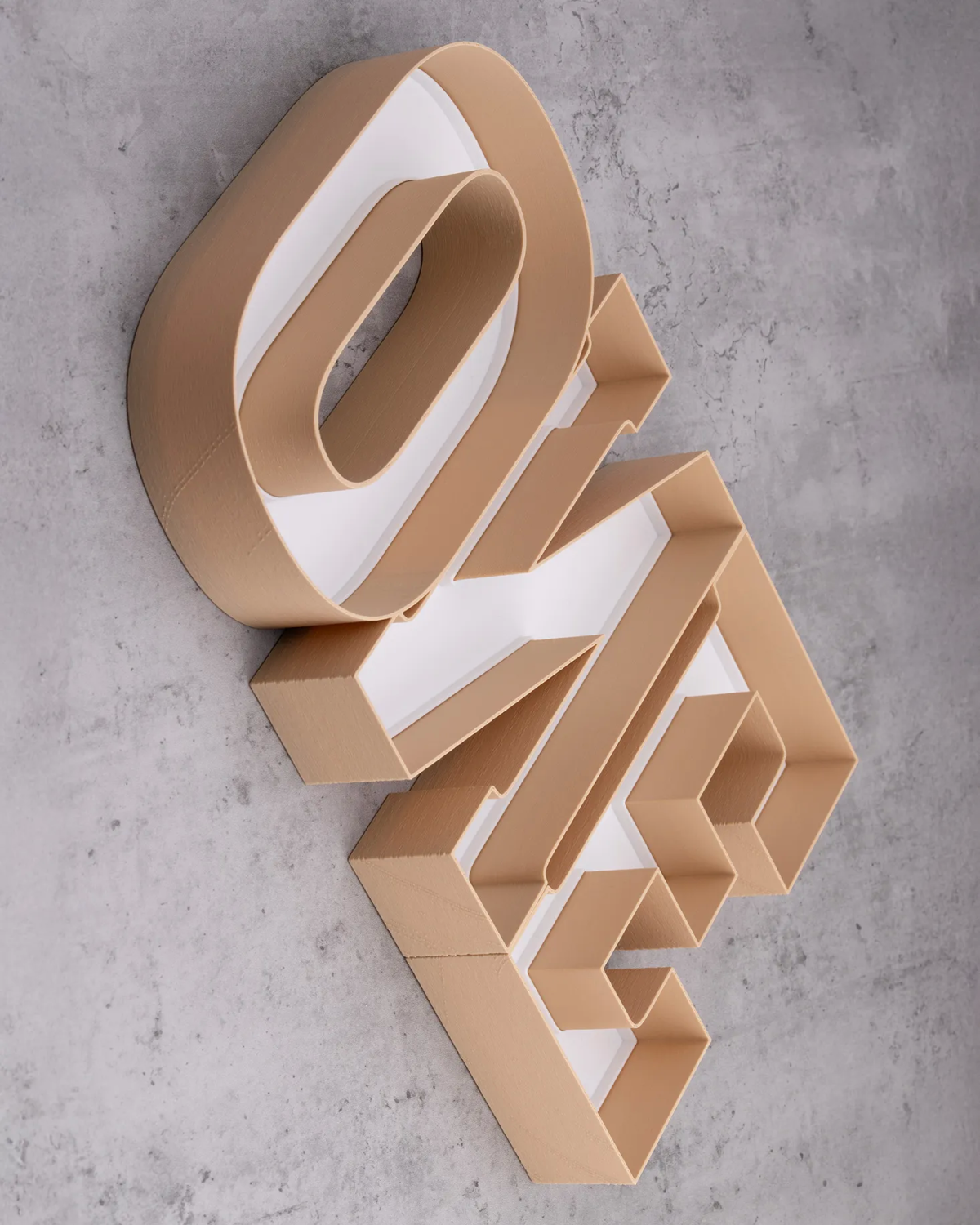 Two-Tone ONE Sign ‣ Style 01 ‣ Wood Finish