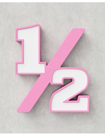 Classic Block ‣ Number 1/2 (50cm ‣ Two-Tone)