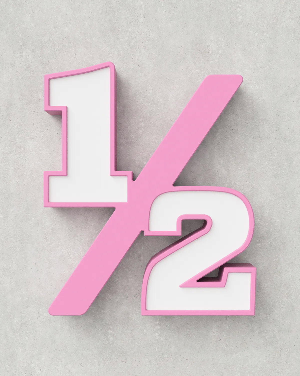 Classic Block ‣ Number 1/2 (50cm ‣ Two-Tone)