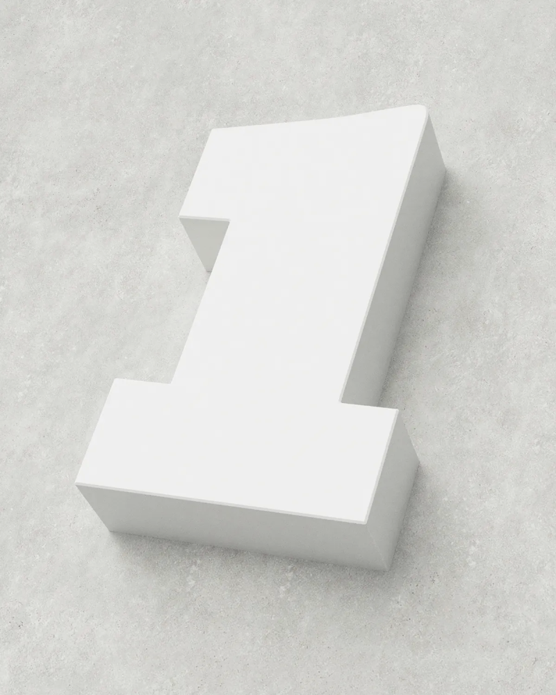 Classic Block ‣ Number 1 (Single Colour)