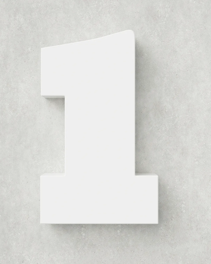 Classic Block ‣ Number 1 (Single Colour)