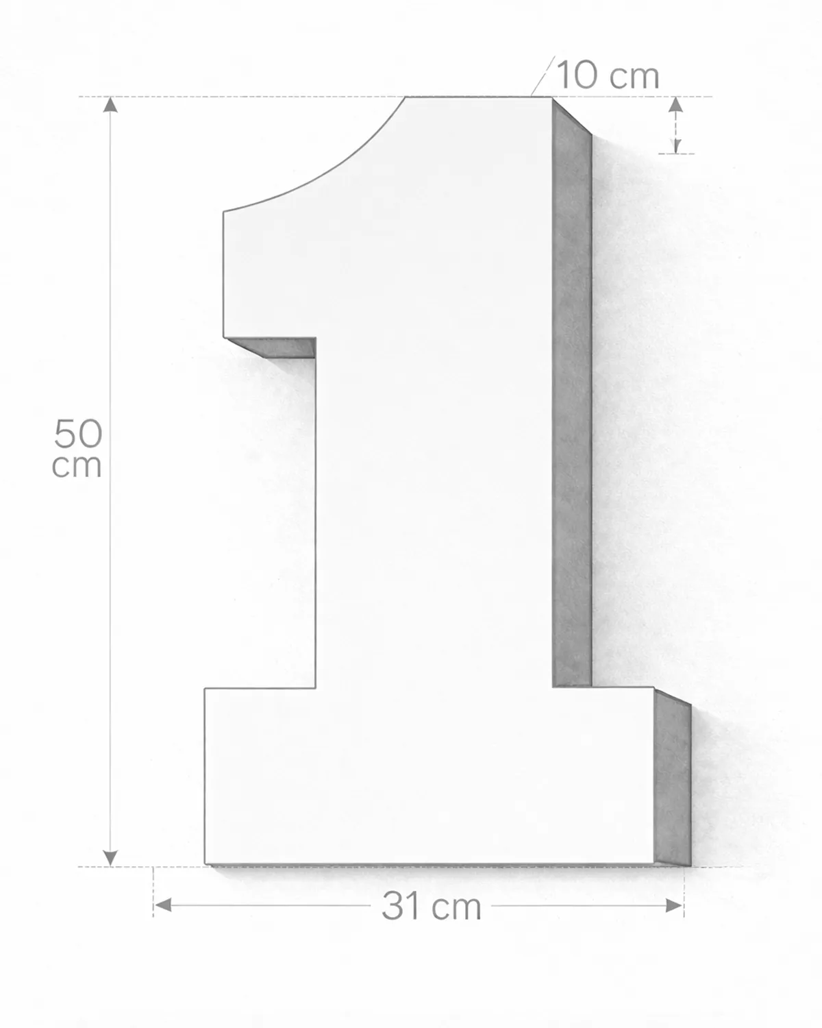 Classic Block ‣ Number 1 (Single Colour)