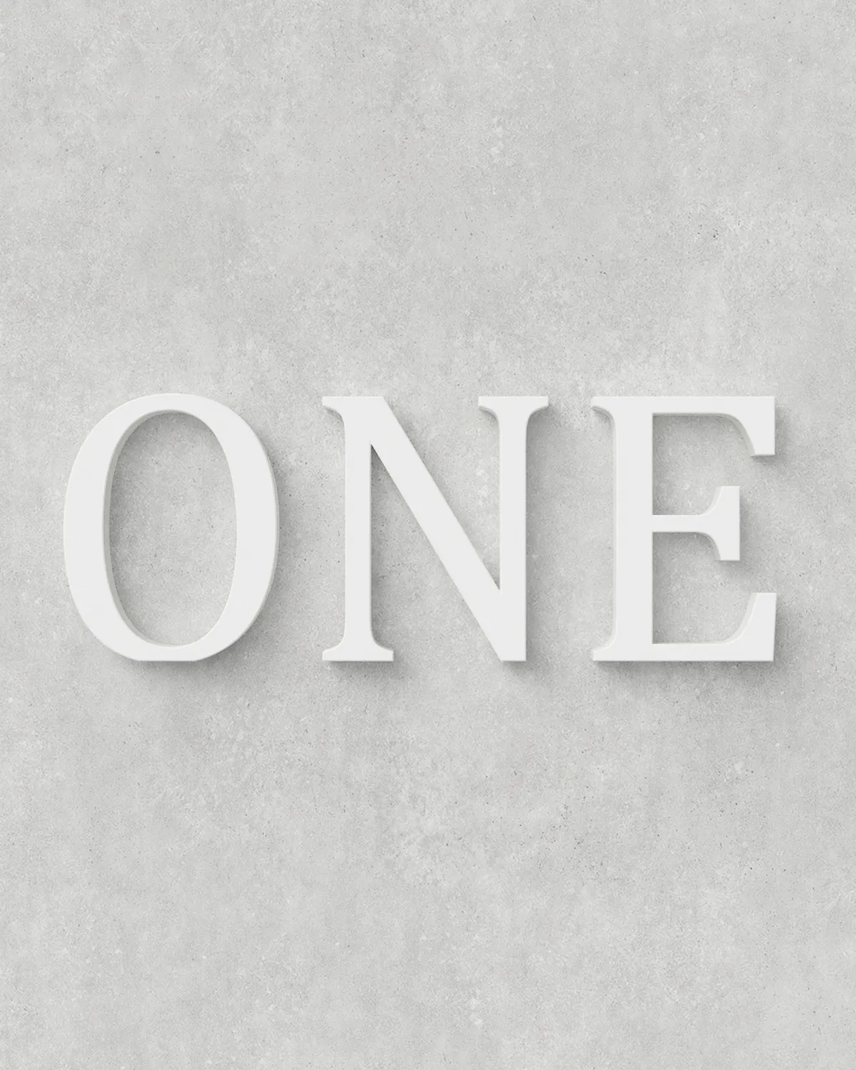 Letter Set ‣ ONE ‣ Style 02