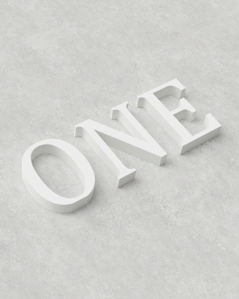 Letter Set ‣ ONE ‣ Style 02