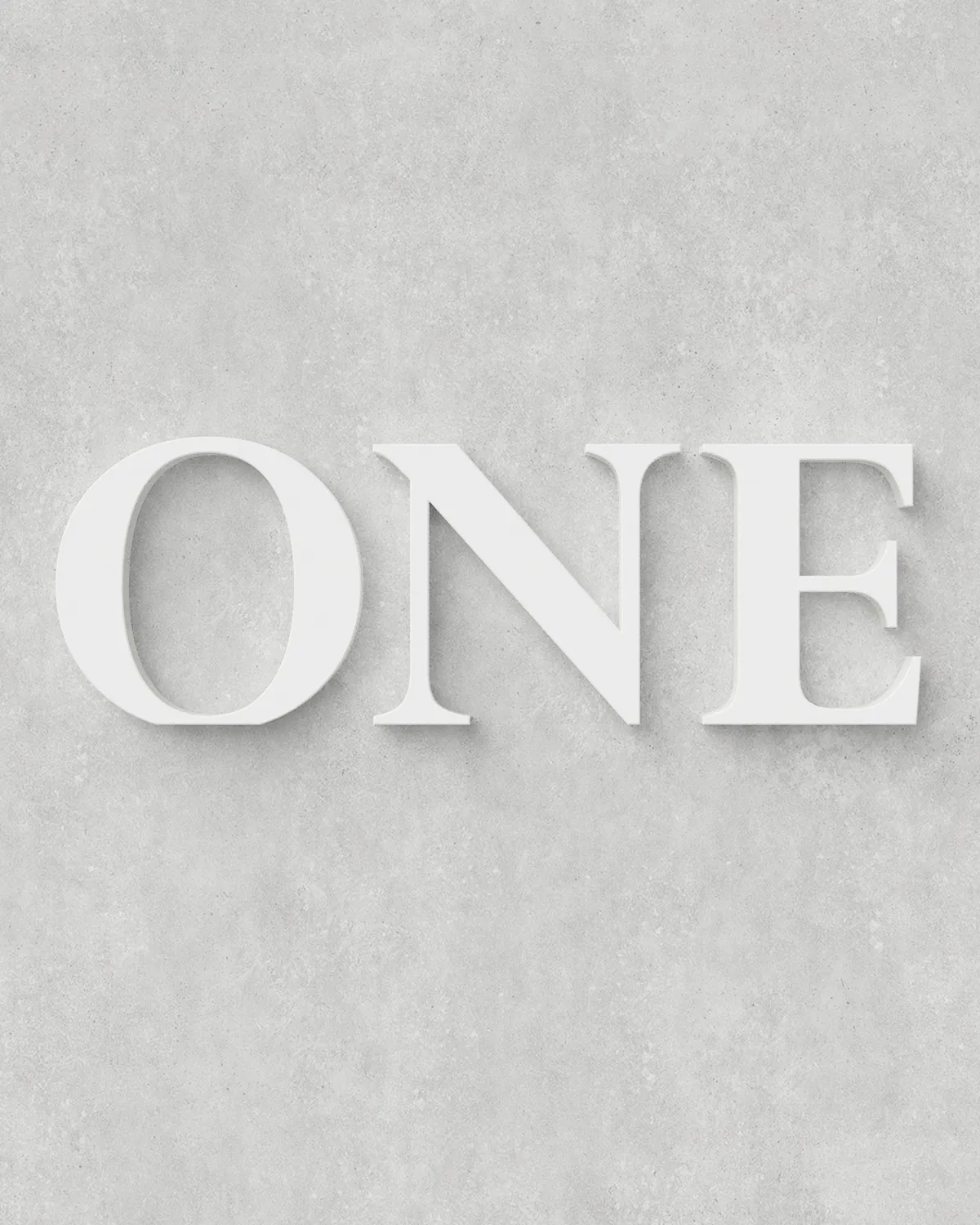 Letter Set ‣ ONE ‣ Style 01