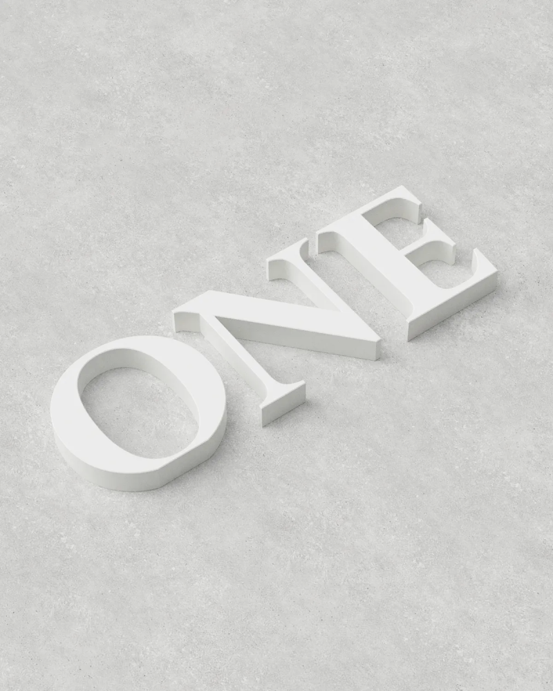 Letter Set ‣ ONE ‣ Style 01