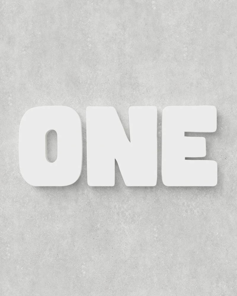 Letter Set ‣ ONE ‣ Style 03