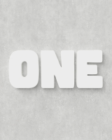 Letter Set ‣ ONE ‣ Style 03