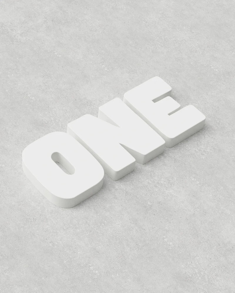 Letter Set ‣ ONE ‣ Style 03