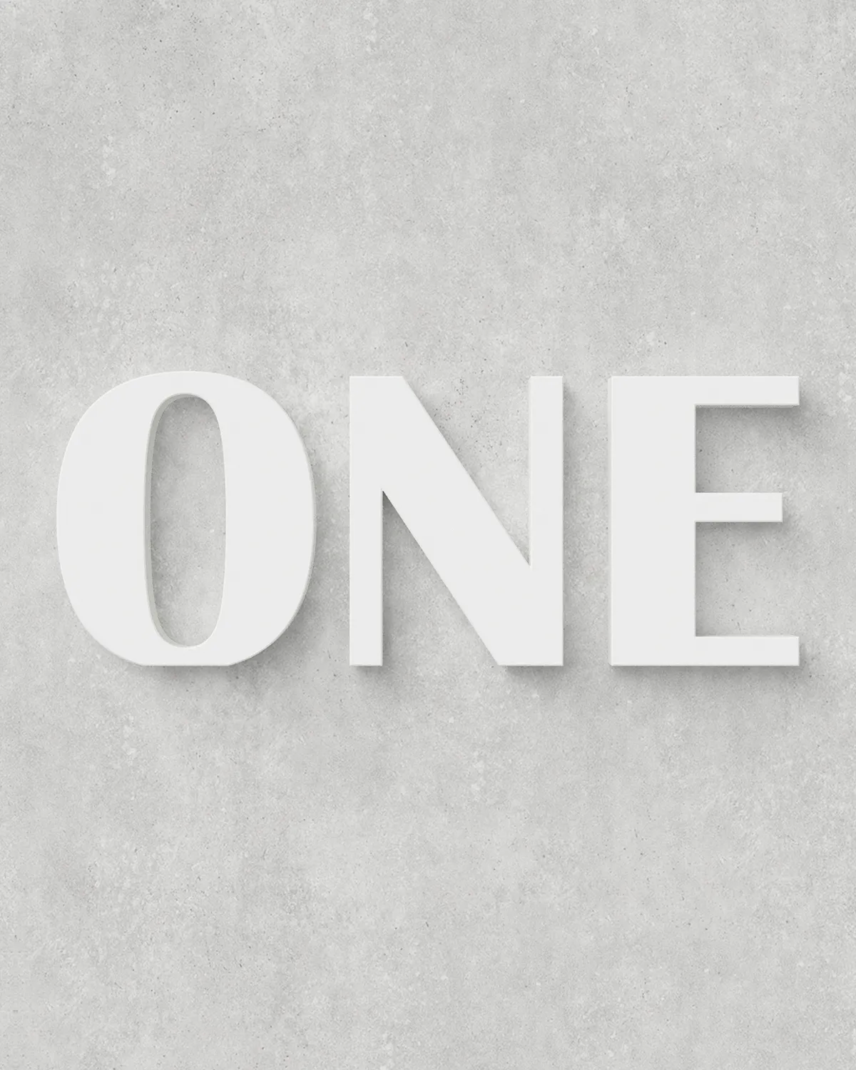 Letter Set ‣ ONE ‣ Style 04