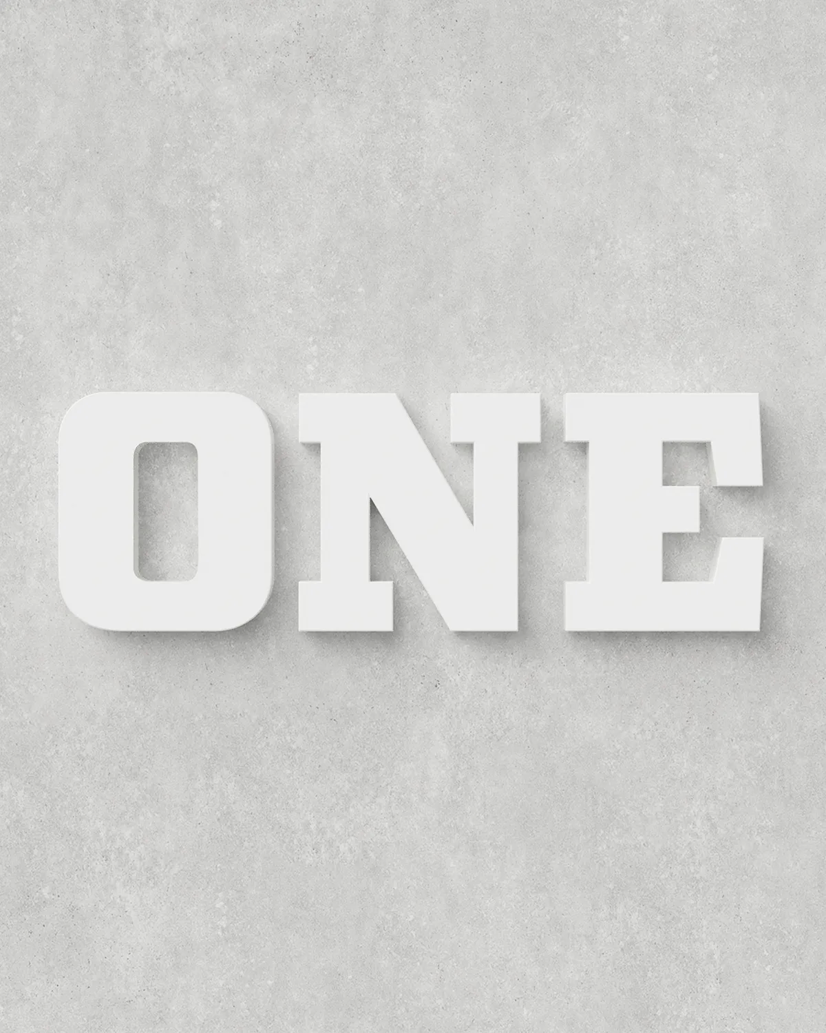Letter Set ‣ ONE ‣ Style 05